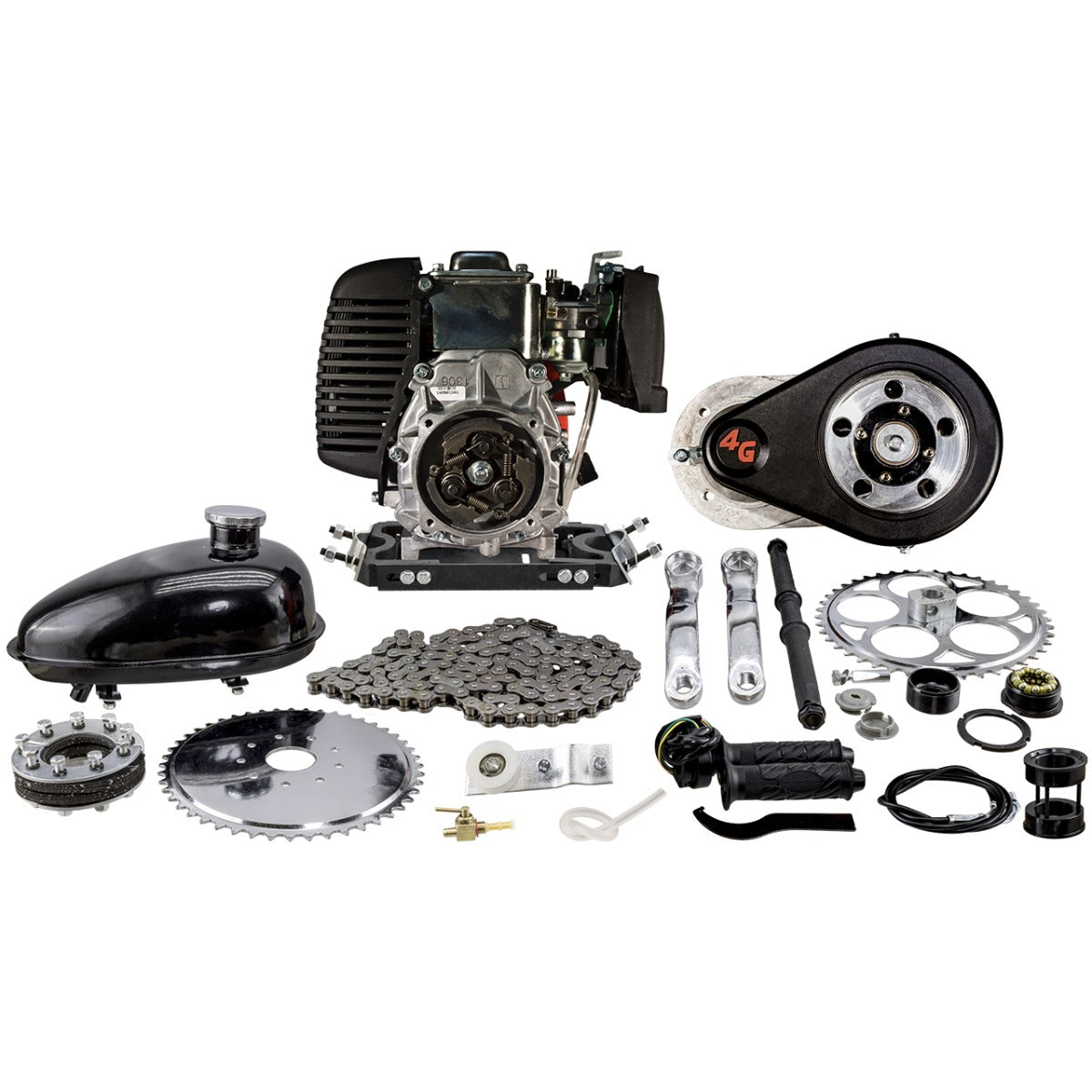 49cc Engine Kit 49cc 4 Stroke 4G T Belt Drive Complete Gas Powered Engine Kit ...