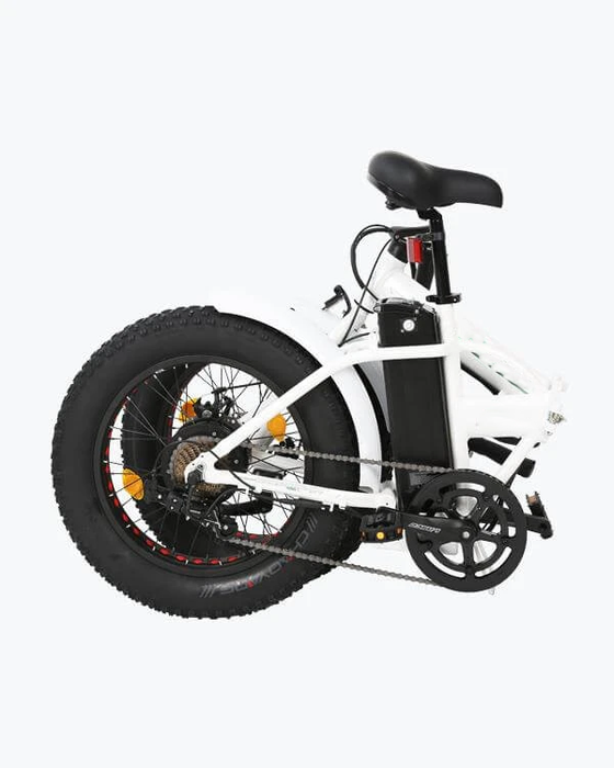 Flying Tiger Fat Tire Portable and Folding Electric Bike - White